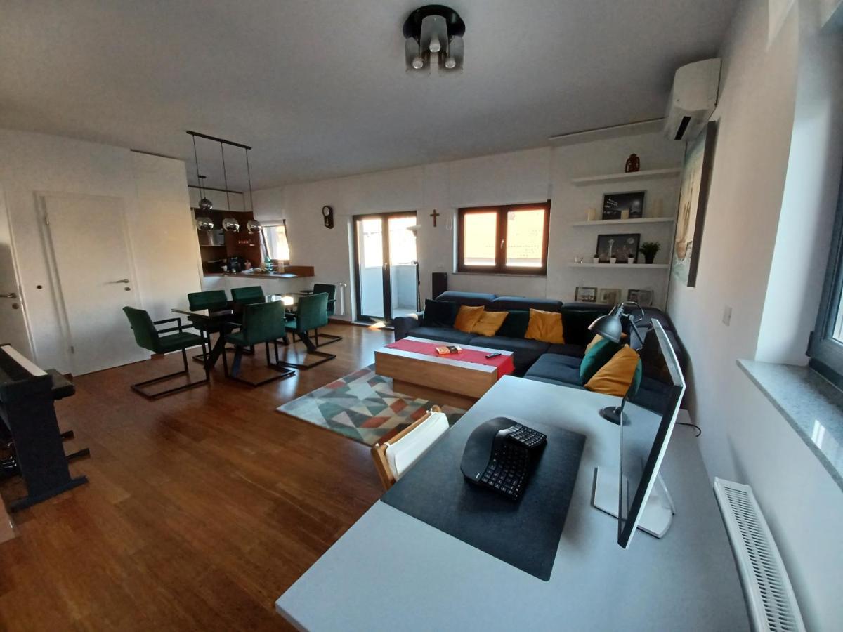 Modern 4-Star Luxury Apt - Wfh Ready, Free Parking Zágráb Kültér fotó