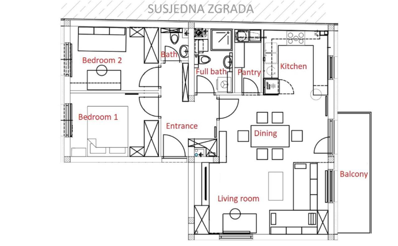 Modern 4-Star Luxury Apt - Wfh Ready, Free Parking Zágráb Kültér fotó